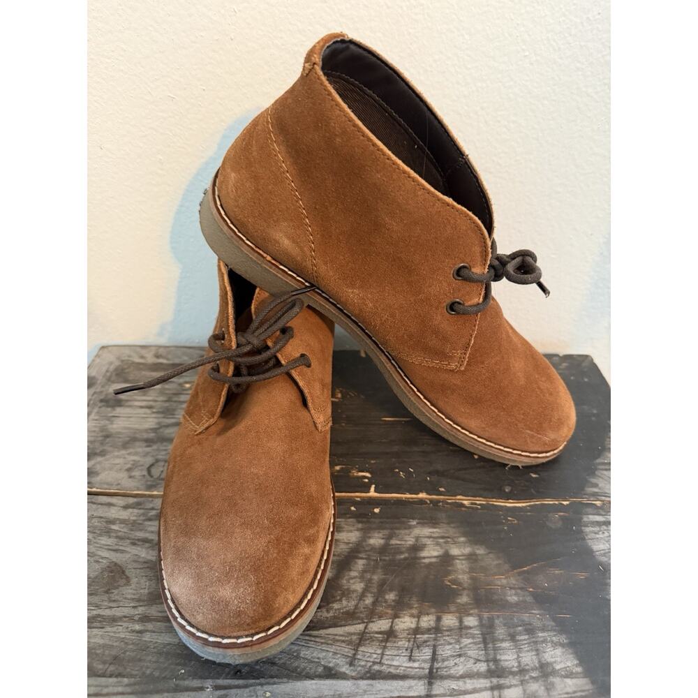 Crown Vintage Gaspen Chukka Boots Mens 8 Brown Suede Leather Lace Up